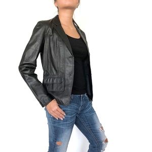 IDEOLOGY - Black Leather Blazer